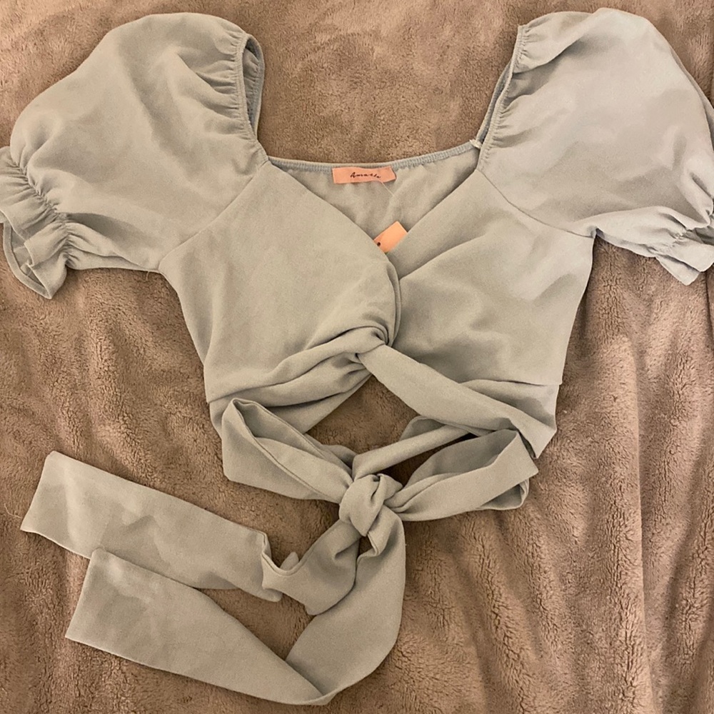 Teal Crop Top